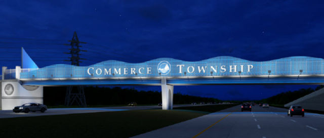 commerce township pedestrian bridge